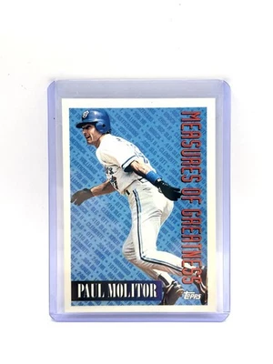 1994 Topps - Measures of Greatness Paul Molitor #609 - NM condition - FREE SHIP - Image 1 of 2