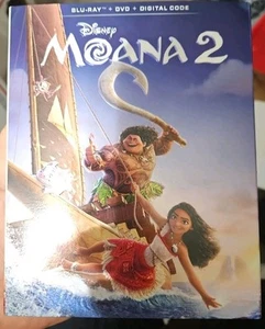 Opened No Digital Copy Moana 2 Blu-ray DVD New Slipcover Two The Rock Disney - Picture 1 of 1