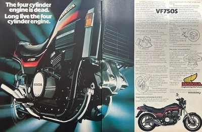 HONDA VF750S ORIGINAL 1982 COLOUR ADVERTISEMENT 28cm x 42cm - Image 1 of 4