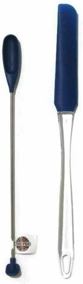 Juego de 2 espátulas de silicona Norpro - Espátula de última gota con espátula de glaseado de pastel azul Foto 1 de 1