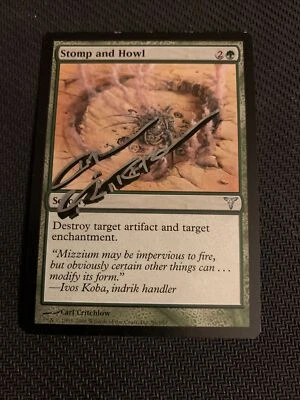 MTG Magic Stomp And Howl Shadow Signed Artist Proof x1 Dissension Critchlow - Image 1 of 2