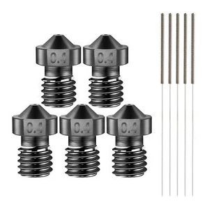 Lot de 5 Buses E3D V6 Buse 0.4mm Buse en Acier Trempé + Kit de Nettoyage en A... - Afbeelding 1 van 8