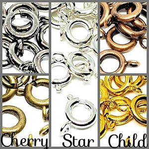 10x Silver Gold Copper bronze black classic c bolt clasp finding lot 7x10mm - Picture 1 of 12