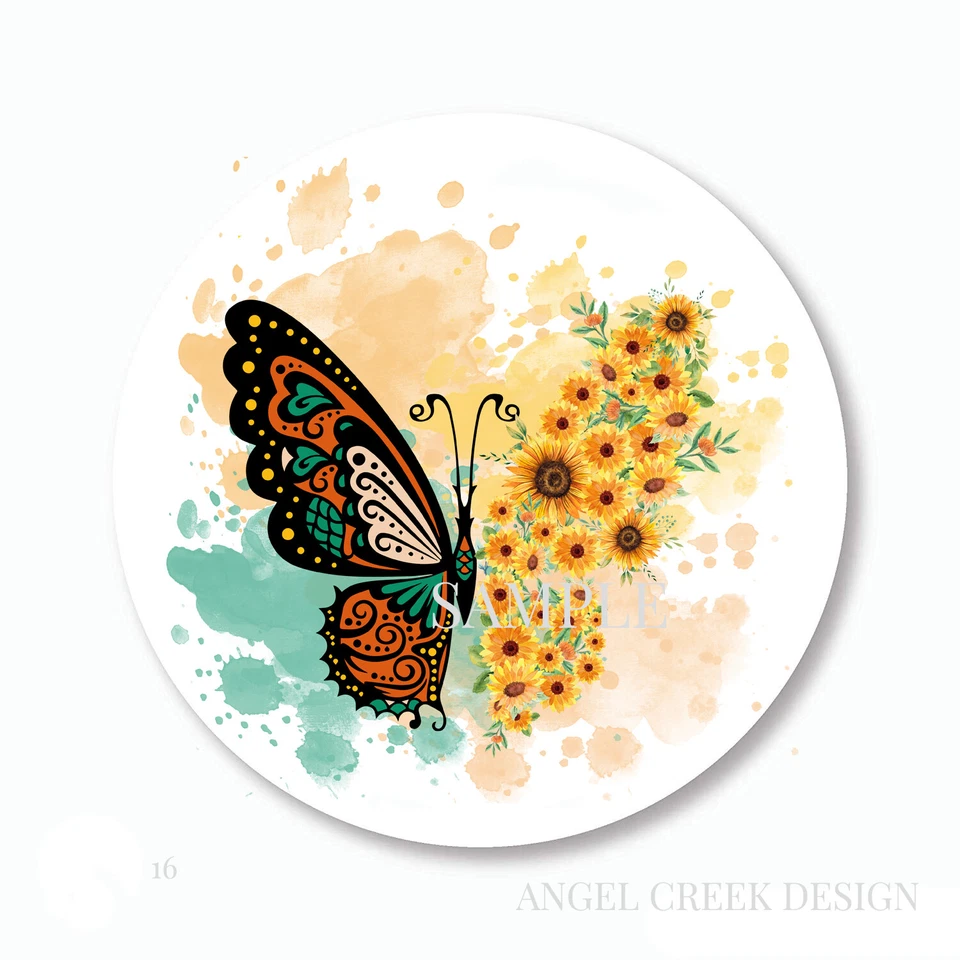 Álbum de recortes de mariposas girasoles aztecas etiquetas etiquetas sobres de mariposa sellos Foto 1 de 1