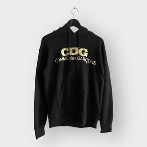 STEAL! 2010s Comme Des Garcons CDG Golden Logo Hoodie - Picture 1 of 7