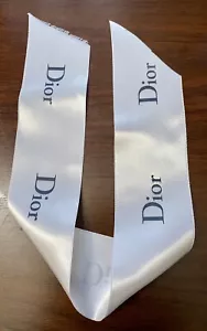 15” (2.5cm) wide DIOR White Satin Ribbon - Picture 1 of 2