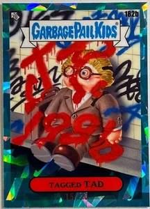 Garbage Pail Niños zafiro cromado, tarjeta paralela etiquetada Tad GPK Aqua #15/20 - Imagen 1 de 3