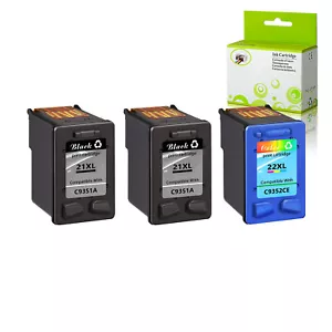 Compatible with 2PK 21XL+1PK 22XL Ink Deskjet F4140 F2290 F2280 F2120 F2200 F380 - Picture 1 of 22