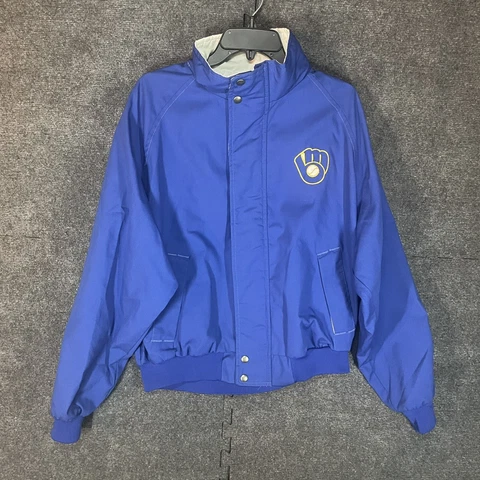 Swingster Milwaukee Brewers Jacket Mens Large MLB Baseball Vintage Made in USA Cover