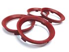 66.6 - 57.1 Spigot Rings, Set Of 4, Tuv, Vw Golf, Polo, Caddy, Scirocco, Passat