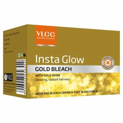 VLCC Insta Glow Gold Bleach (Pack of 1) 402gm Free Shipping - Image 1 of 3