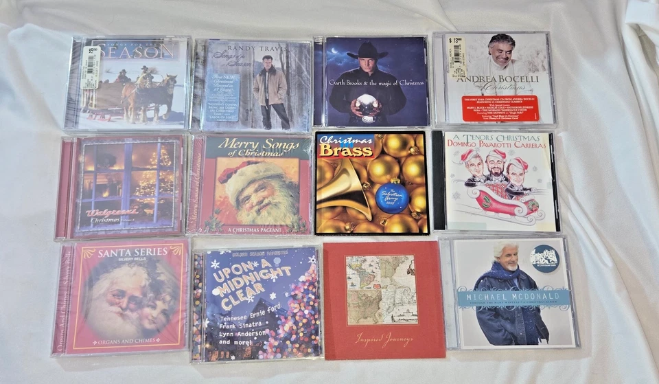 Christmas CD Mixed Lot 12 Randy Travis Garth Brooks Andrew Bocelli Compilations - Imagem 1 de 4