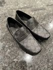 COACH Men's Shoes Loafer Size 11 Black Leather MOTT DRIVER Charcoal SIG $228 NEW