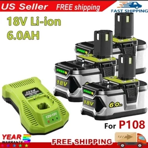 8.0Ah 18 Volt For RYOBI P108 18V For One+Plus High Capacity Lithium Ion Battery - Picture 1 of 17