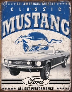 Ford Classic Mustang Metal Sign Reproduction 32cm x 41cm - Picture 1 of 1