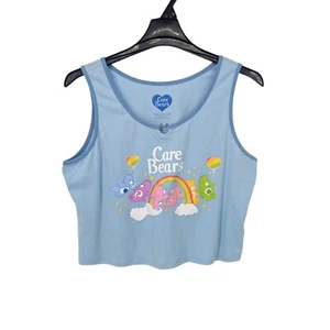 Care Bears Tank Top Women Size 1X Cropped Heart Ring Graphic Print Coquette Y2K - Picture 1 of 6