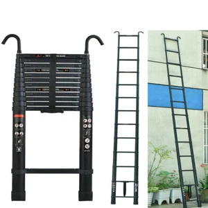 8.5/12.5/16.5/20.3Ft Folding Aluminum Telescopic Extension Ladder Step with Hook - Picture 1 of 26
