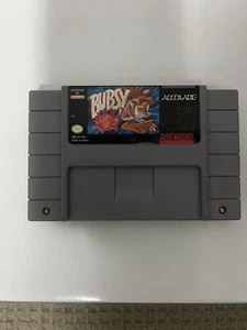 Bubsy SNES Super Nintendo Game NTSC USA - Authentic Cartridge Only - Tested - Picture 1 of 2