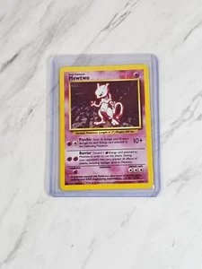 Pokémon TCG Mewtwo Base Set 10/102 Holo Unlimited Holo Rare 1999 WOTC NM - Bild 1 von 20