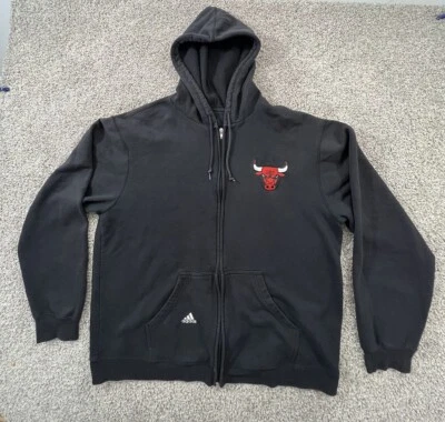 Suéter Sudadera Vintage Chicago Bulls Cremallera Completa Para Hombre Talla XL Y2K Negro Foto 1 de 4