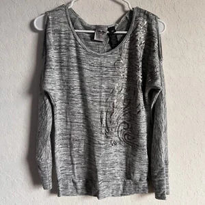 Harley-Davidson Women's LS Cut Out Pullover Top XS Made in USA - Picture 1 of 8