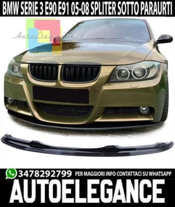 BMW SERIE 3 E90 E91 05-08 DIVISOR BAJO PARACHOQUES DELANTERO ABS NEGRO BRILLO - Imagen 1 de 4
