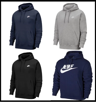 Nike Herren Traning Embriodery Logo Club Hoodie Pullover Sweatshirt - Bild 1 von 4