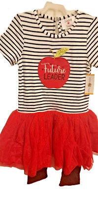 Nuevo conjunto de vestido y leggings Counting Daisies Future Leader talla 5 niñas Foto 1 de 4