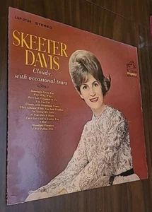 Skeeter Davis - Cloudy, With Occasional Tears 1963 VTG LP Vinyl Record LSP 2736 - Imagen 1 de 5