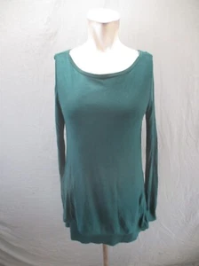 White House Black Market Size M Womens Green Long Sleeve Short Sweater Dress 425 - Picture 1 of 11