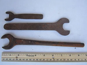 (Lot of 3) Vintage ANTIQUE WRENCHES Open-End (Special machine) [Z8e] - Picture 1 of 2