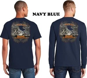 Biker Classic Motorcycle Street Glide Great American Passtime Tour Mens T Shirt - Picture 1 of 11