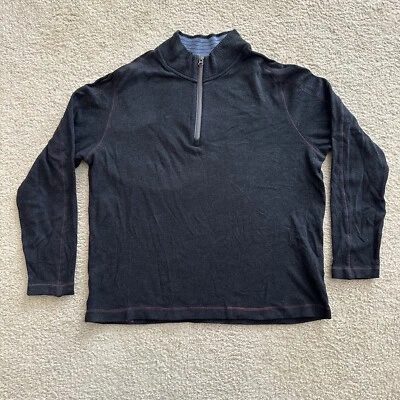 Sudadera Robert Graham Para Hombre Grande Gris Gris Pullover 1/4 Cremallera Calce Clásico Foto 1 de 4