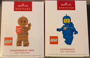 2 LEGO Sello Decoraciones de Navidad / Recuerdo - Gingerbread Man / Space Man - Imagen 1 de 3