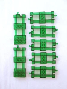 Set of 7 Lego Duplo Train Track Pieces Clear Green Replacement Parts - Picture 1 of 7