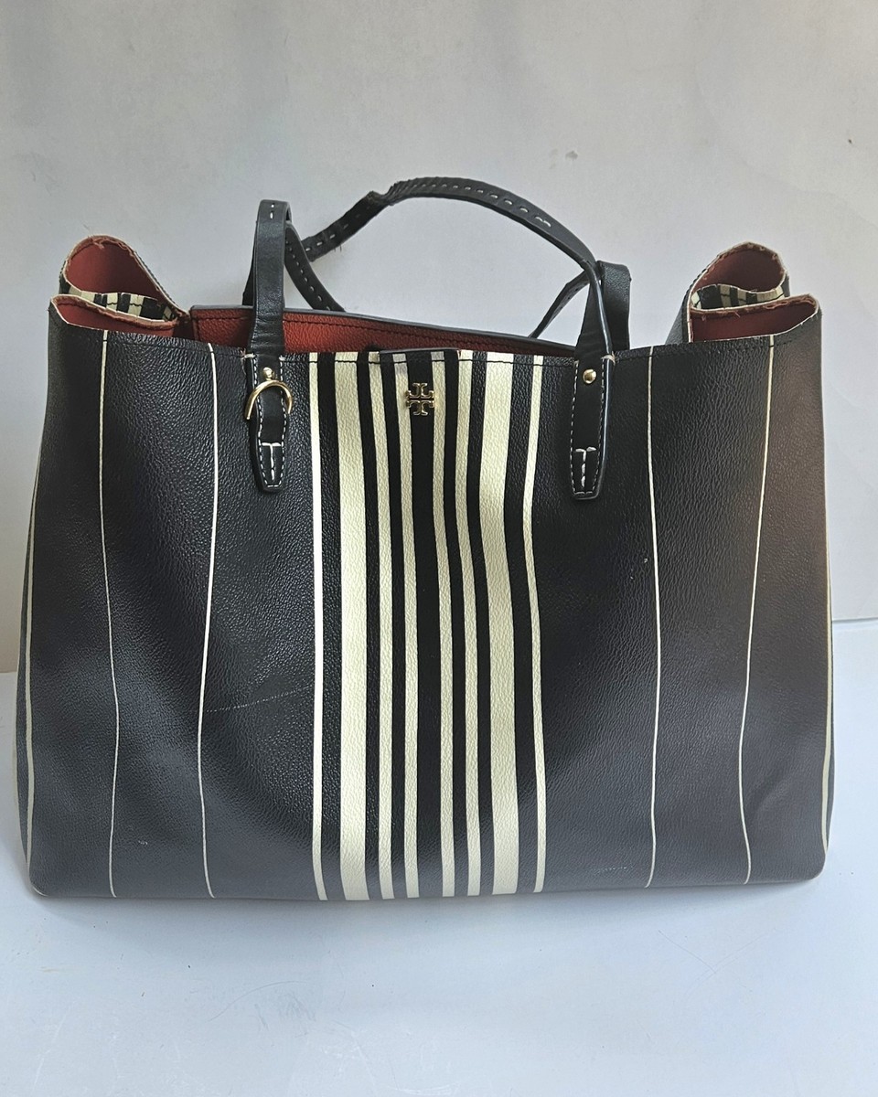 Tory Burch ストライプ ハンドバッグ 新品 トリーバーチ ジャガードトートバッグ ストライプトート