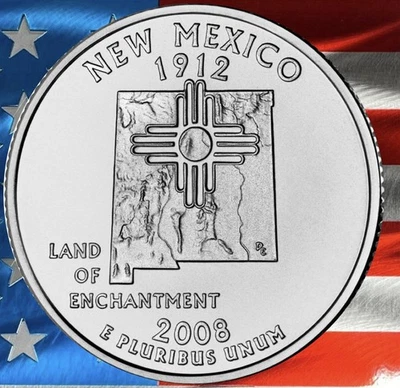 2008 P New Mexico State Quarter Circulated US Mint Collectible 🇲🇽 - Image 1 of 4