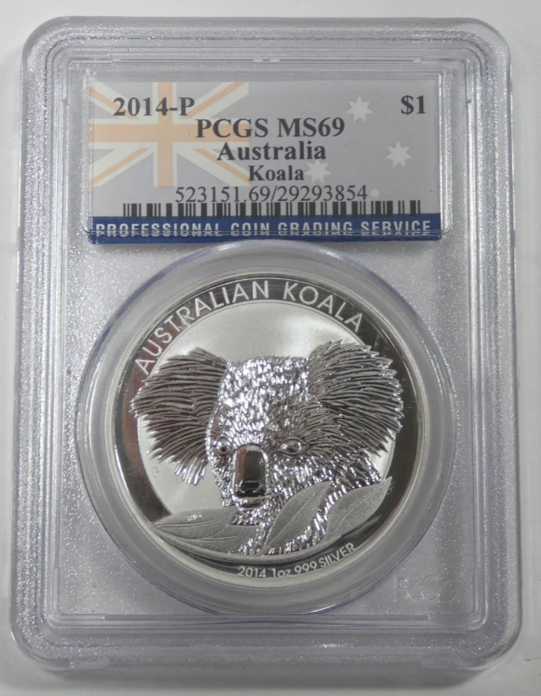 Australian Koala MS 69 Graded PCGS Silver Bullion Coins for sale