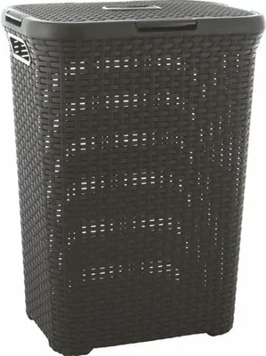 Curver Style Wäschekorb Rattan Wäschebox Wäschesammler 60L - Bild 1 von 3