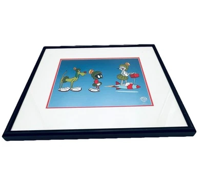 Looney Tunes Sericel LE 火星特别送货 Marvin 火星虫 K-9 狗 — 第 1/4 张图片