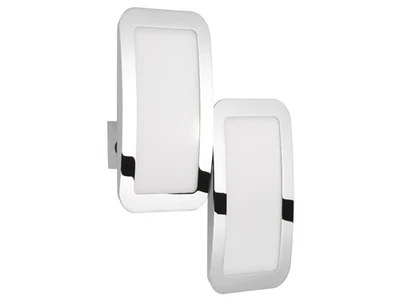 LED Wandlampe in Weiß / Chrom, Touchschalter, 2-flammig, Wandleuchte Innen - Bild 1 von 3