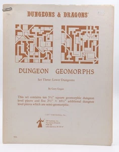 Dungeons & Dragons Dungeon Geomorphs Set Three Gary Gygax ORIGINAL - Picture 1 of 1