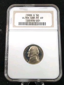 1989 S 5c Jefferson Nickel NGC PF 69 UCAM #4302 - Picture 1 of 2