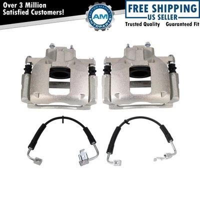 Front Brake Caliper & Hose Set Fits 2008-2010 Jeep Wrangler - Image 1 of 4