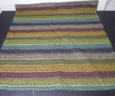 CRATE & BARREL Embroidered Zippered Pillow Cover  23x 23 Geometric Doodle - Image 1 of 4