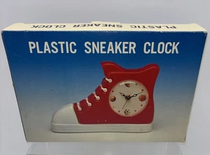 Vintage Wall Shelf Clock Converse High Top Sneaker Head Retro NOS New Old Stock - Picture 1 of 8