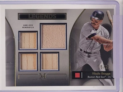 WADE BOGGS 2024 TOPPS MUSEUM LEGENDS PRIMARY PIECES QUAD BAT /25 Q4916 - Image 1 of 2