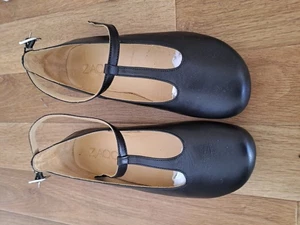 Ballerinas schwarz 38 Zaqq Barfußschuhe Qite Black Ballerina mit Riemchen - Bild 1 von 7
