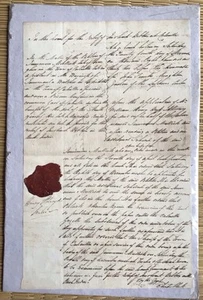 Antique Court Document Legal Calligraphy Hand Written India Calcutta Bengal 1832 - Picture 1 of 3