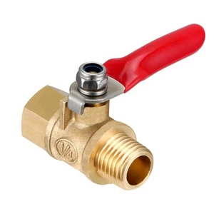 Válvula de bola de 1/4 pulgada NPT compresor de aire válvula de latón hembra macho apagado pequeño - Imagen 1 de 7